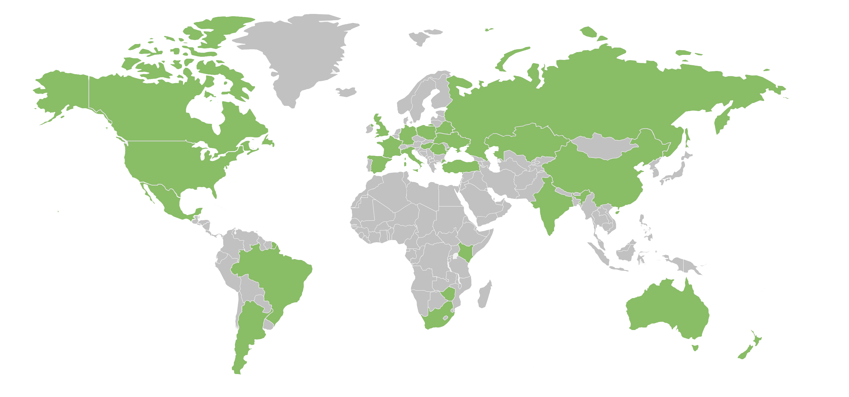 Clean Seed Capital Group — global patent estate coverage map