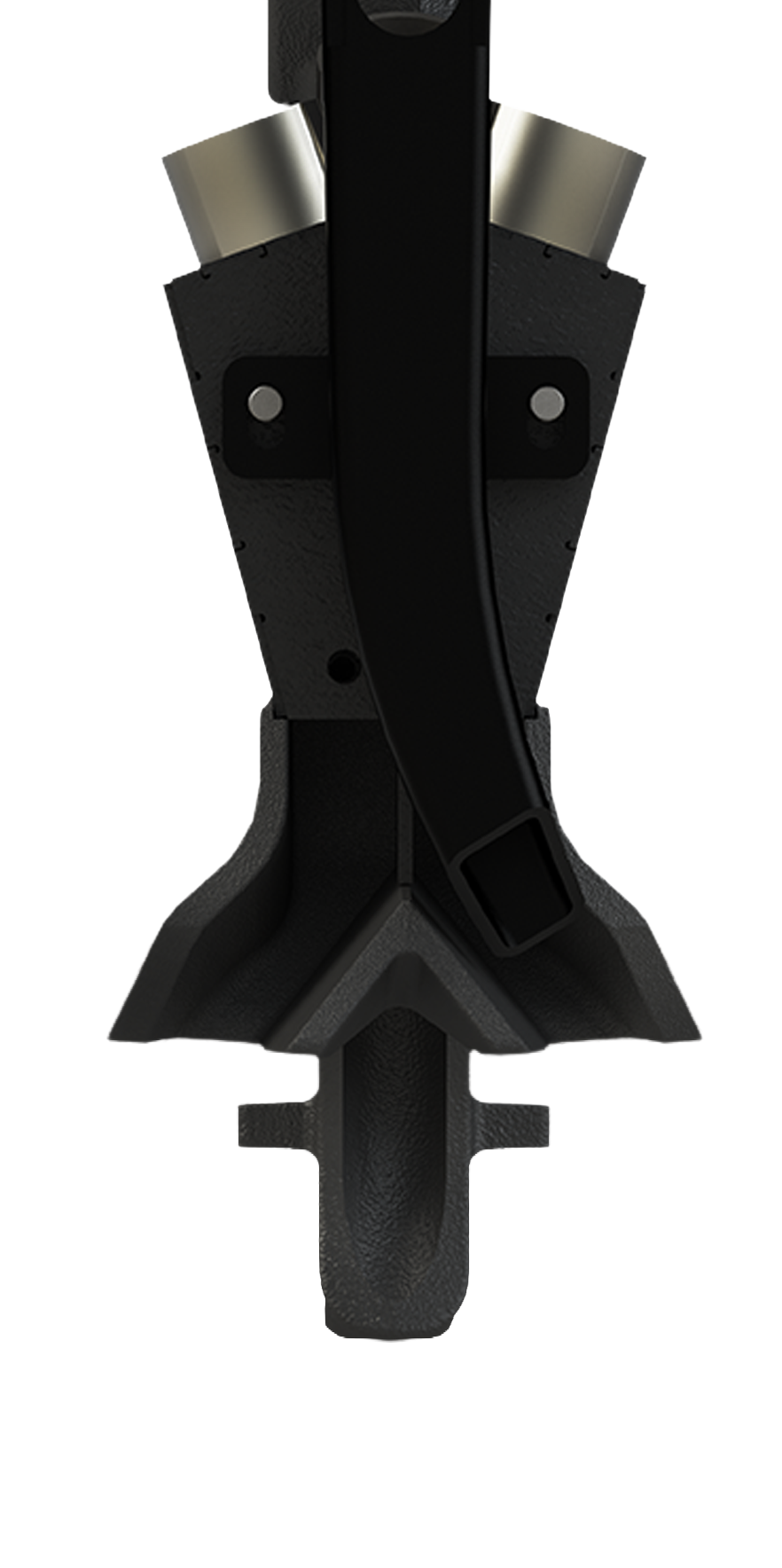 Triple-Shot Opener Blade — rear angle showing in-furrow geometry